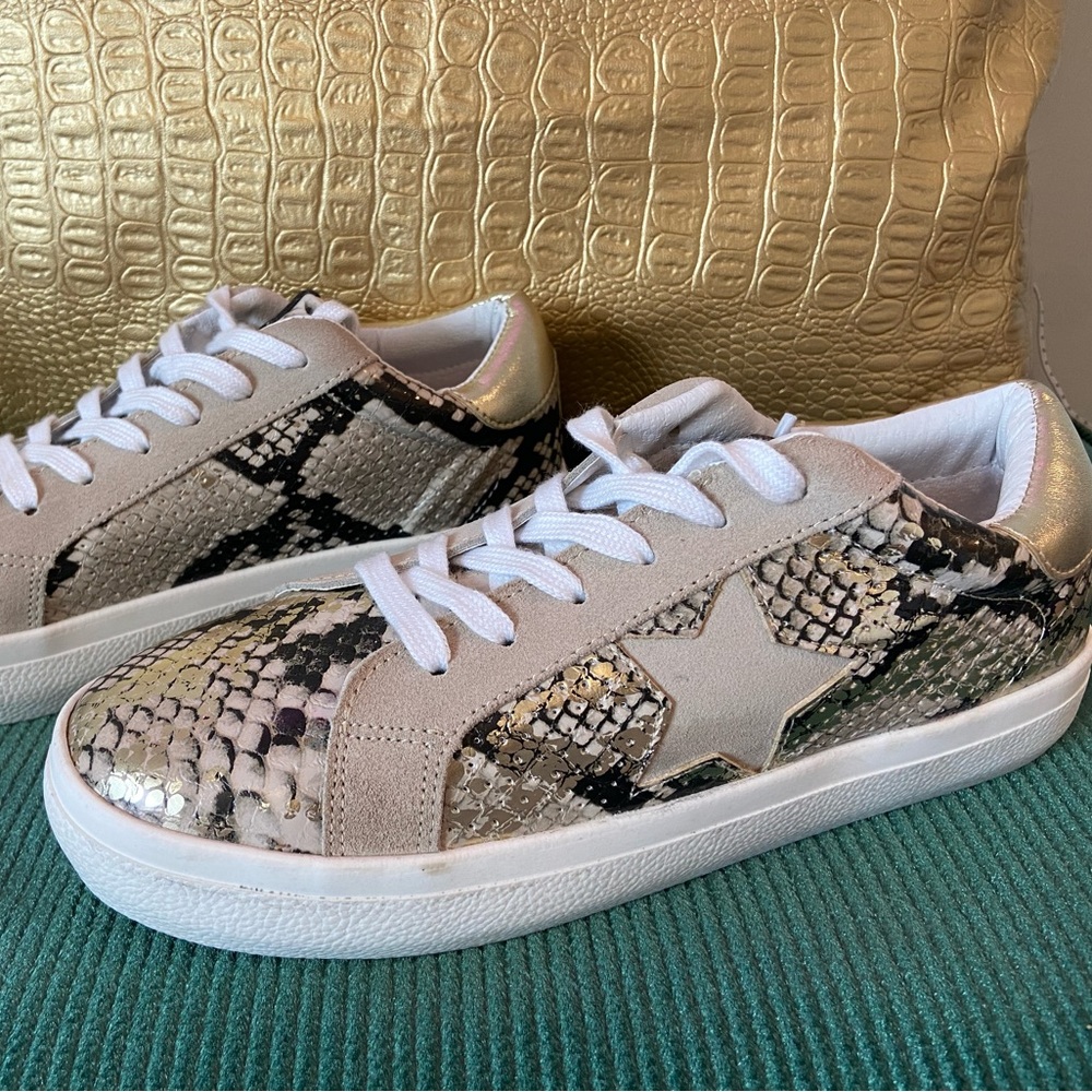 Steve Madden snakeskin sneakers